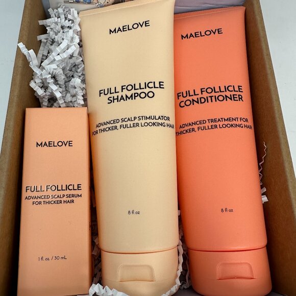 New MAELOVE Full Follicle Hair Care Set–Shampoo, Conditioner & Scalp Serum - Picture 1 of 2